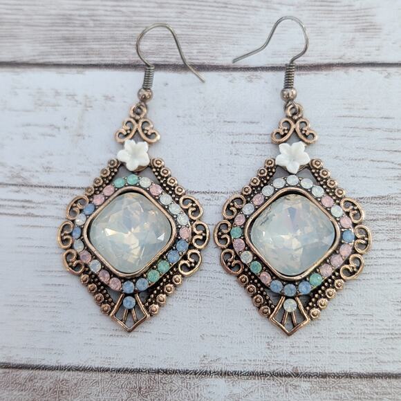 Vintage Dangle Earrings for Pierced Ears Extra Large Statement - Picture 1 of 6
